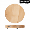 10" Natural Round Wooden Plant Caddy w/No-Show Casters - Image 4