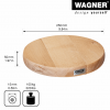 10" Natural Round Wooden Plant Caddy w/No-Show Casters - Image 5