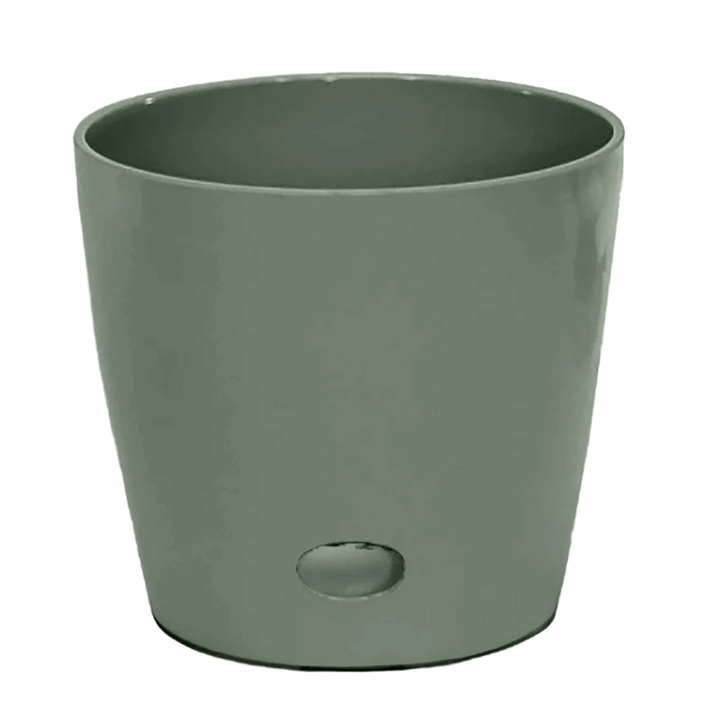 10" Sage Round Self-Watering Bamboo Pot