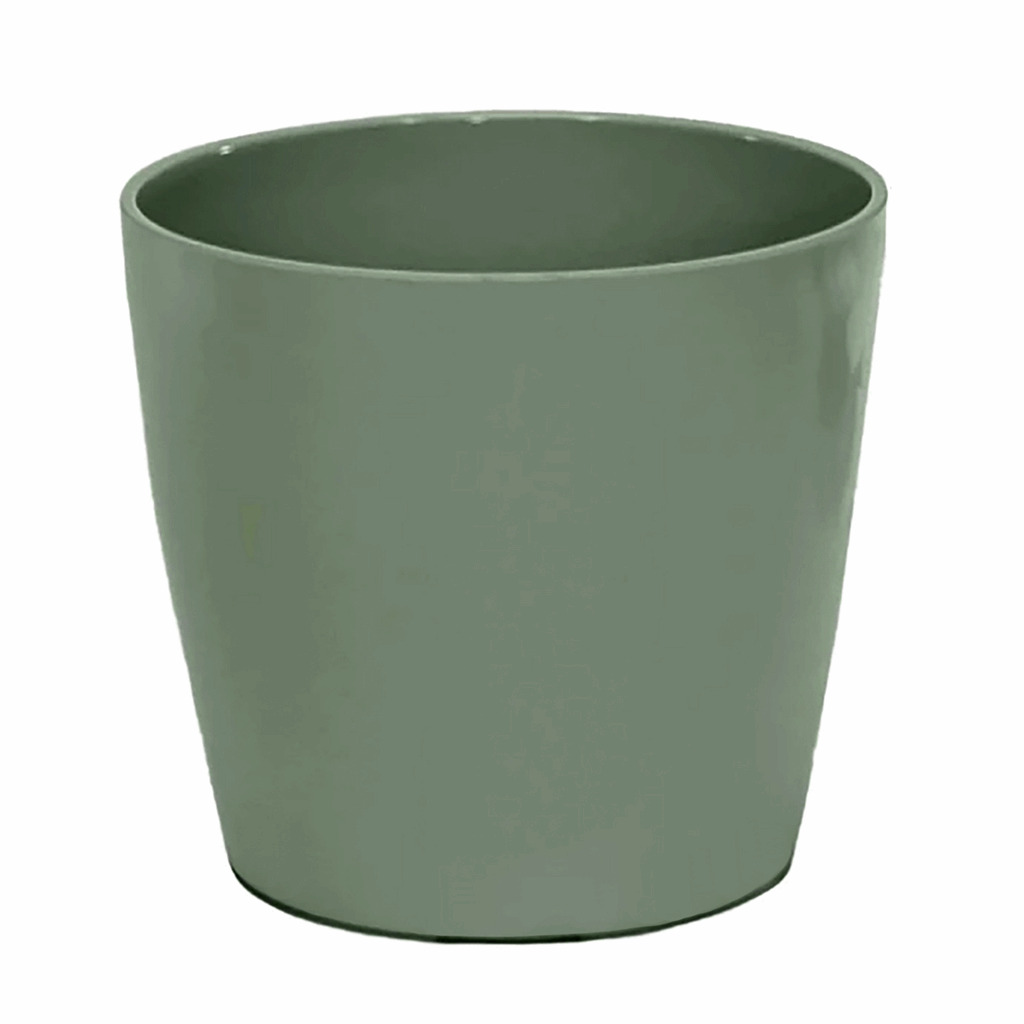 10" Sage Round Self-Watering Bamboo Pot - Image 2