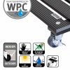 11.4" Gray Square WPC Plant Caddy - Image 2
