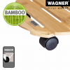 11.4" Round Bamboo Plant Caddy - Image 3