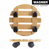 11.4" Round Bamboo Plant Caddy - Image 7
