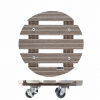 11.4" Taupe Round WPC Plant Caddy - Image 4