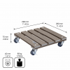 11.4" Taupe Square WPC Plant Caddy - Image 6