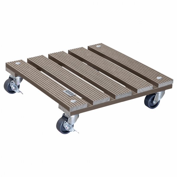 11.4" Taupe Square WPC Plant Caddy