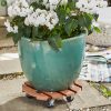 11.4" Terra Cotta Round WPC Plant Caddy - Image 5