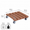 11.4" Terra Cotta Square WPC Plant Caddy - Image 6