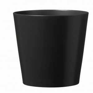 11" Matte Anthracite Ceramic Dallas Esprit Pot