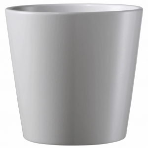 11" Soft Gray Matte Ceramic Dallas Esprit Pot