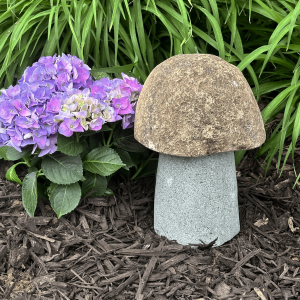 12"H Granite Boulder Mushroom
