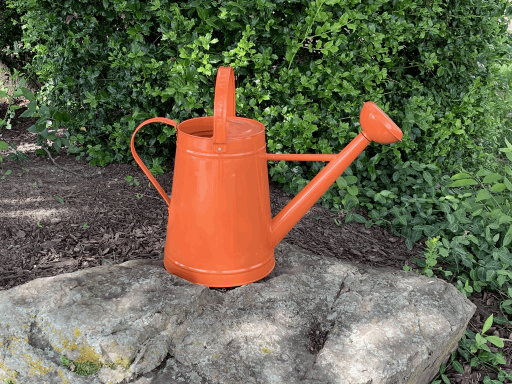 1.2 gal Orange Metal Watering Can - Image 2
