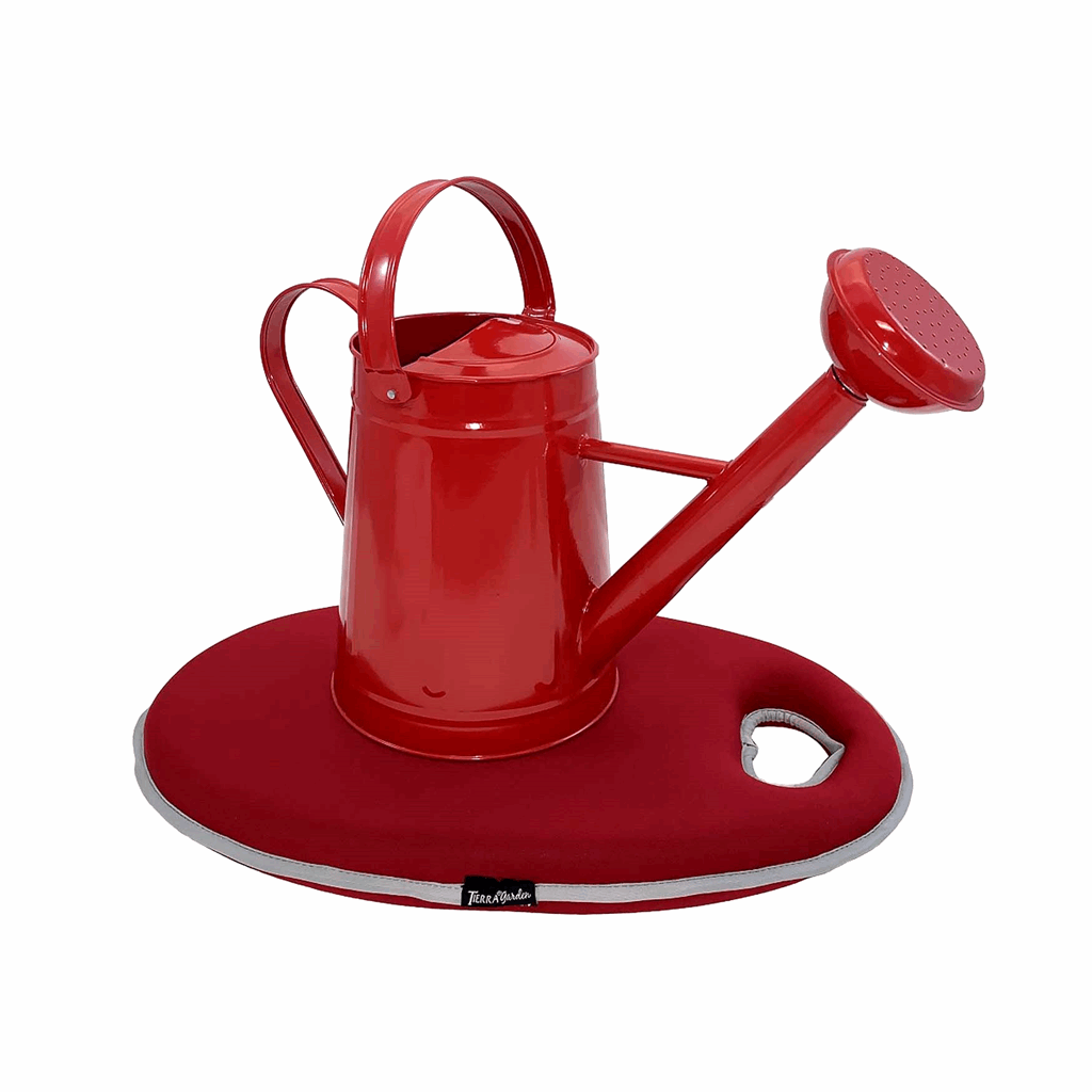 1.2 gal Red Metal Watering Can/Memory Foam Kneel Cushion