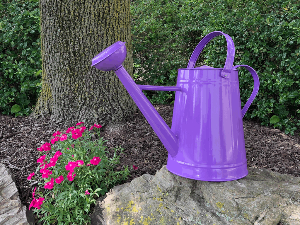 1.2 gal Violet Metal Watering Can/Memory Foam Kneel Cushion - Image 2