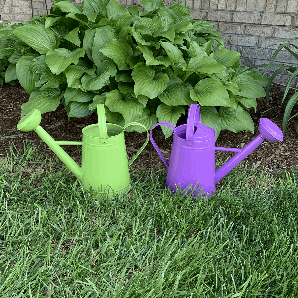1.2 gal Violet Metal Watering Can - Image 3