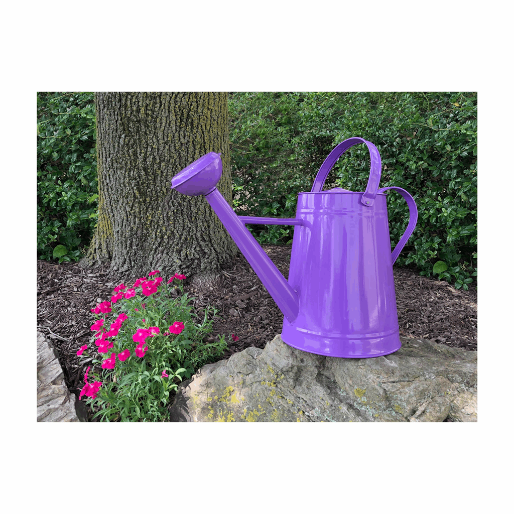 1.2 gal Violet Metal Watering Can - Image 2