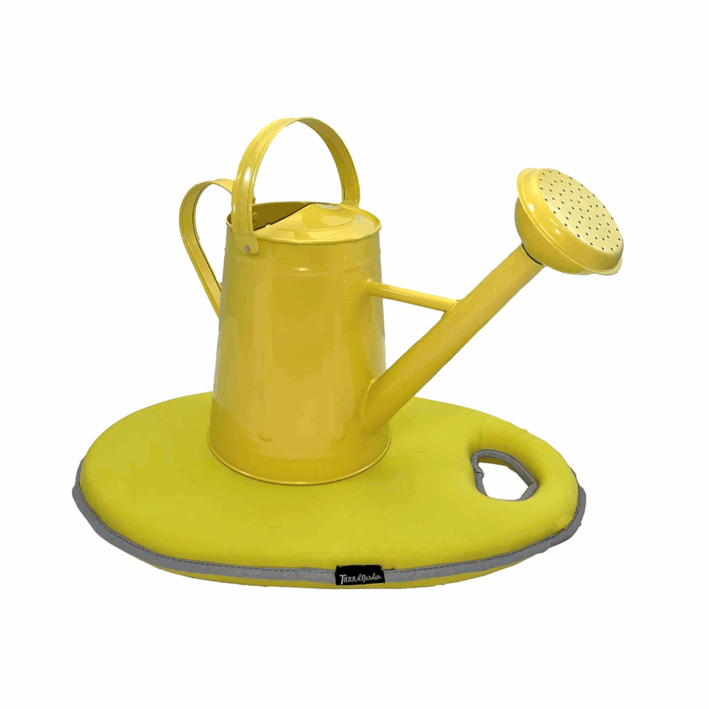 1.2 gal Yellow Metal Watering Can/Memory Foam Kneel Cushion