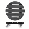 15.1" Gray Round WPC Plant Caddy - Image 4