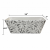 16" Gray Leaves Rectangular Self-Watering Bamboo Planter - Image 2