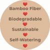16" Indigo Rectangular Self-Watering Bamboo Planter - Image 6