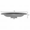 19" dia Azure Fiber Clay Birdbath Bowl - Image 2