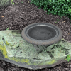 19" dia Dove Gray Fiber Clay Birdbath Bowl - Image 4
