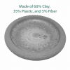 19" dia Dove Gray Fiber Clay Birdbath Bowl - Image 7