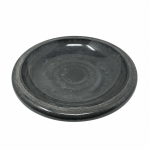 19" dia Gray Fiber Clay Birdbath Bowl