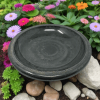 19" dia Gray Fiber Clay Birdbath Bowl - Image 5