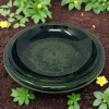 19" dia Hunter Green Fiber Clay Birdbath Bowl - Image 5