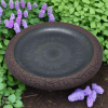 19" dia Slate/Wine Fiber Clay Birdbath Bowl - Image 5