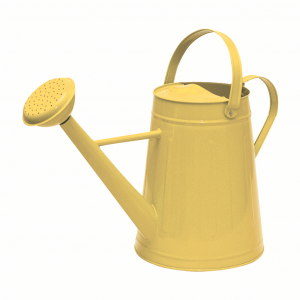 2.1 gal Yellow Metal Watering Can