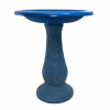 24" Azure Fiber Clay Birdbath - Image 4