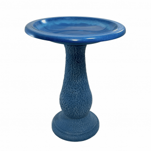 24" Azure Fiber Clay Birdbath