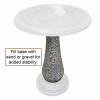 24" Hunter Green Fiber Clay Birdbath - Image 3