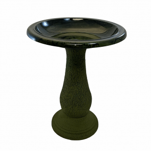 24" Hunter Green Fiber Clay Birdbath