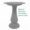 24" Hunter Green Fiber Clay Birdbath - Image 9