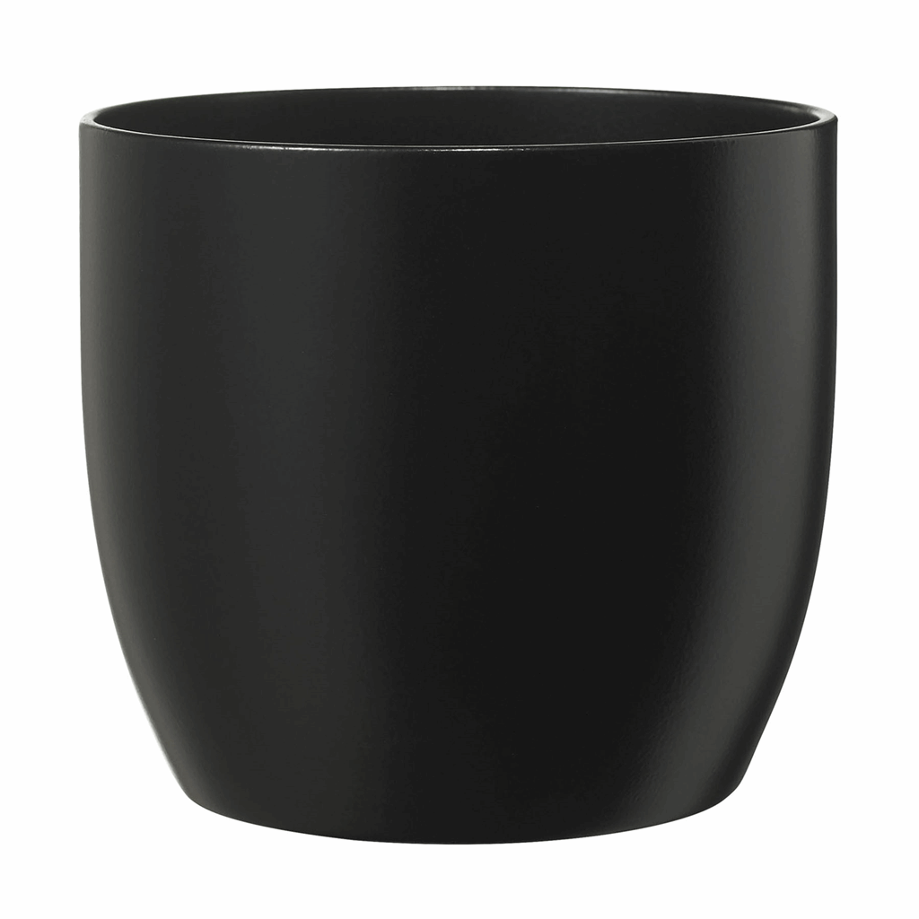 5.1" Black Ceramic Basel Fashion Pot