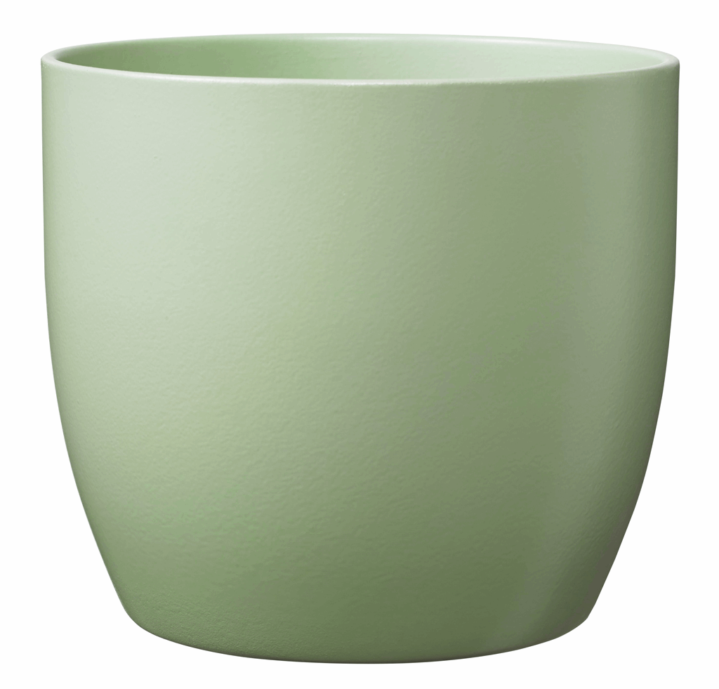 5.1" Matte Linden Green Ceramic Basel Fashion Pot