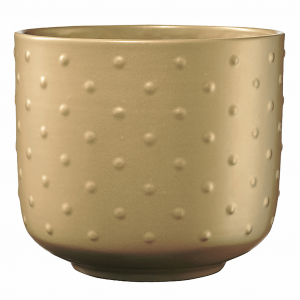 5.1" Pearl Gold Ceramic Baku Glamour Pot