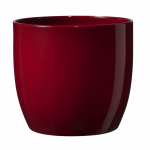 5.1" Red Ceramic Basel Full Color Pot
