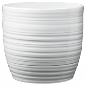 5.1" Shiny White Ceramic Bergamo Pure Pot