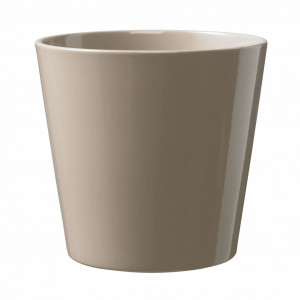 5.1" Taupe Ceramic Dallas Style Pot