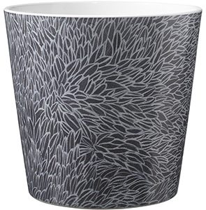 5.5" Floral Anthracite Ceramic Dallas Botanic Pot