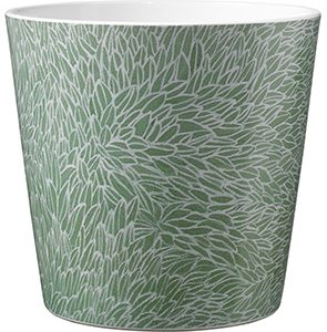 5.5" Floral Green Ceramic Dallas Botanic Pot