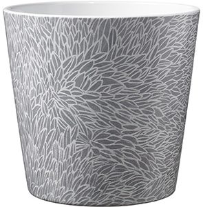 5.5" Floral Light Gray Ceramic Dallas Botanic Pot