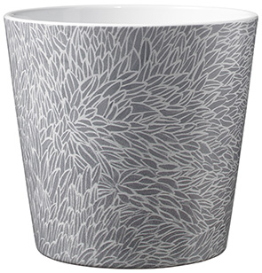 5.5" Floral Light Gray Ceramic Dallas Botanic Pot