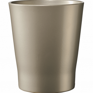 5.9" Metallic Greige Ceramic Merina Chic Pot
