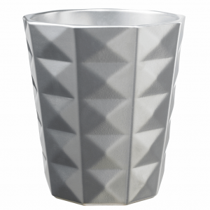 5.9" Shiny Silver Ceramic Kyoto Pot