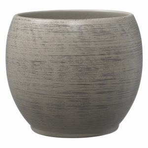 5.9" Wood Optics Brown Ceramic Alberta Fashion Pot